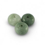 Natuursteen rondel kralen kwarts 4x6mm Clover green-white